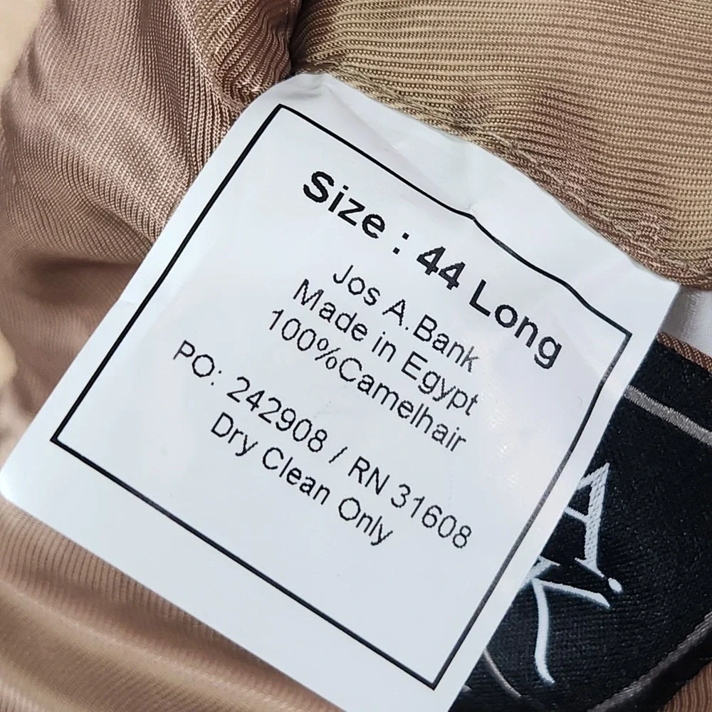 Jos A Bank Camel Hair Blazer 44 Long Beige Classic Luxury Sport‎ Coat Classic